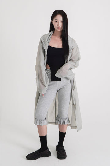 FRILL RIBBED LEGGINGS